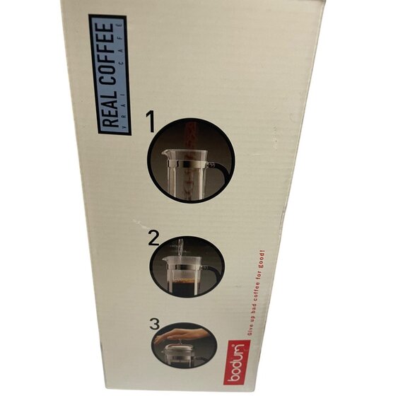 Bodum Chambord French Press Coffee Maker 34 Oz Stainless Steel & Glass With Scoo - Picture 6 of 12